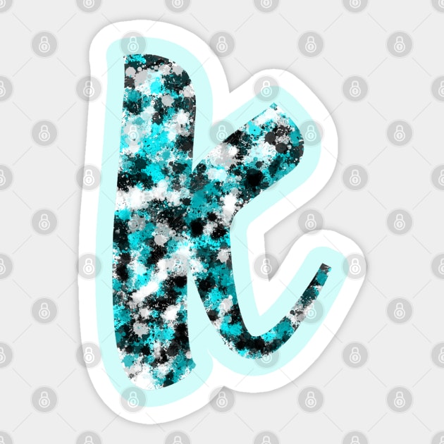 Paint Splash Letter K Sticker by Hip Scarves and Bangles